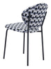 Clyde Dining Chair (Set of 2) Geometric Print & Black - Cozy Roots Decor