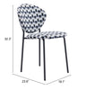 Clyde Dining Chair (Set of 2) Geometric Print & Black - Cozy Roots Decor