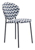 Clyde Dining Chair (Set of 2) Geometric Print & Black - Cozy Roots Decor