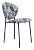 Clyde Dining Chair (Set of 2) Leaf Print & Black - Cozy Roots Decor