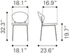 Clyde Dining Chair (Set of 2) Leaf Print & Black - Cozy Roots Decor