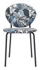 Clyde Dining Chair (Set of 2) Leaf Print & Black - Cozy Roots Decor