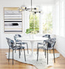 Clyde Dining Chair (Set of 2) Leaf Print & Black - Cozy Roots Decor