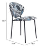 Clyde Dining Chair (Set of 2) Leaf Print & Black - Cozy Roots Decor
