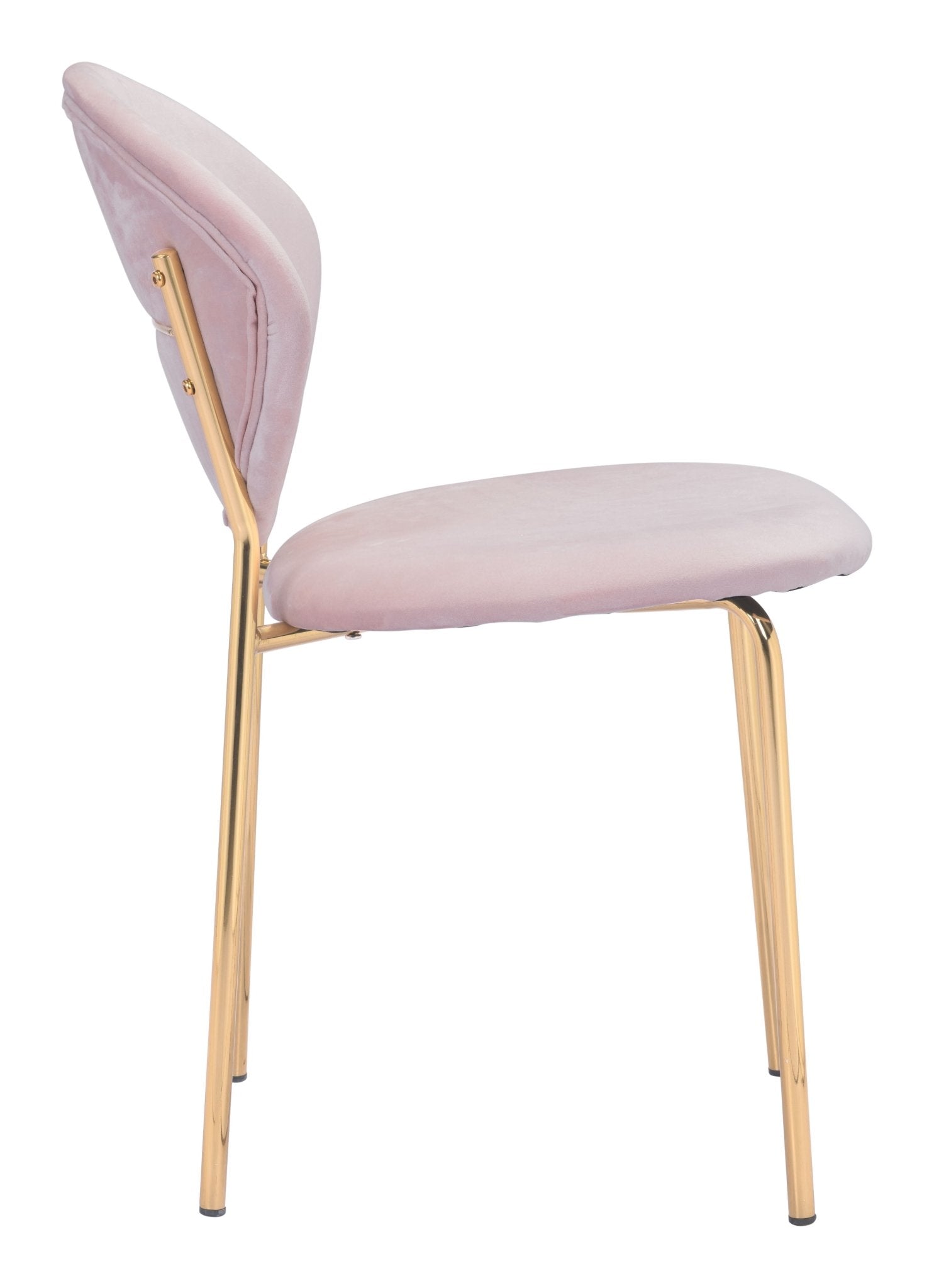 Clyde Dining Chair (Set of 2) Pink & Gold - Cozy Roots Decor