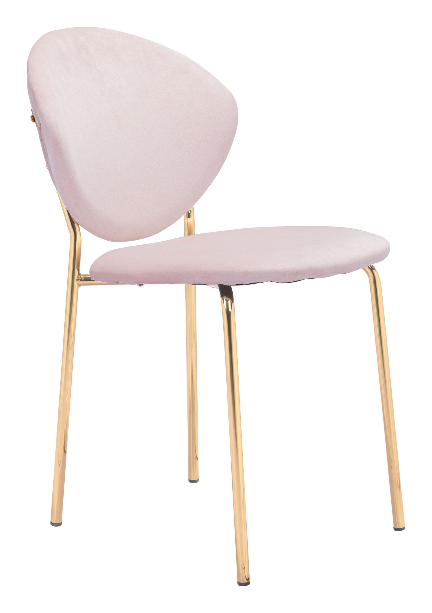 Clyde Dining Chair (Set of 2) Pink & Gold - Cozy Roots Decor