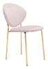 Clyde Dining Chair (Set of 2) Pink & Gold - Cozy Roots Decor
