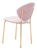 Clyde Dining Chair (Set of 2) Pink & Gold - Cozy Roots Decor
