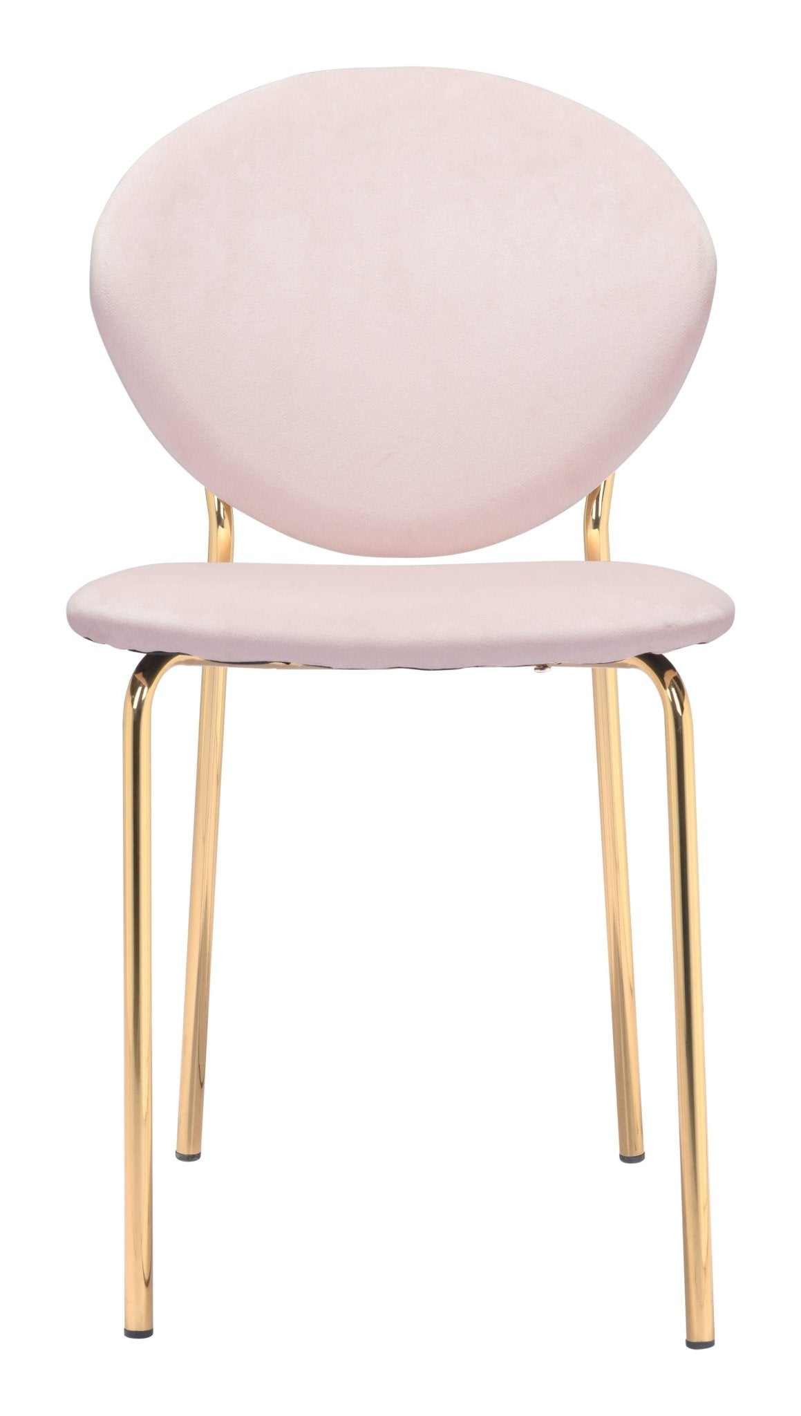 Clyde Dining Chair (Set of 2) Pink & Gold - Cozy Roots Decor
