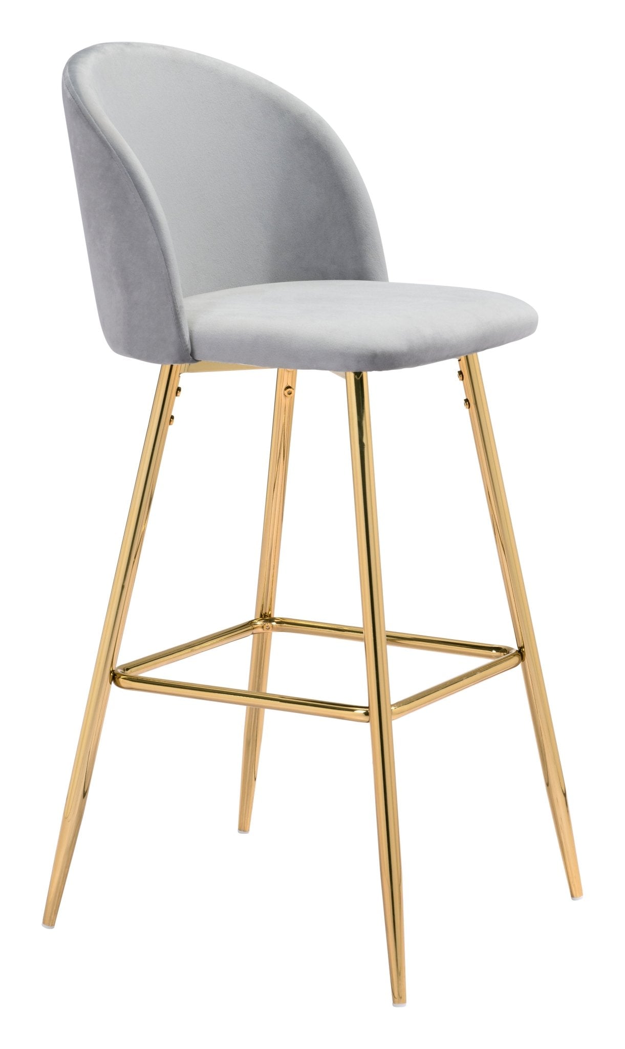 Cozy Barstool Gray & Gold - Cozy Roots Decor