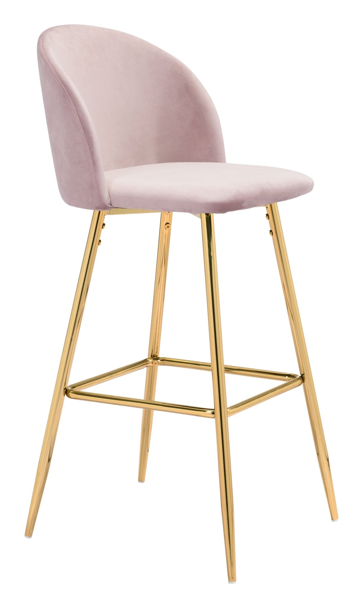 Cozy Barstool Pink & Gold - Cozy Roots Decor