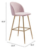 Cozy Barstool Pink & Gold - Cozy Roots Decor