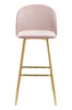Cozy Barstool Pink & Gold - Cozy Roots Decor