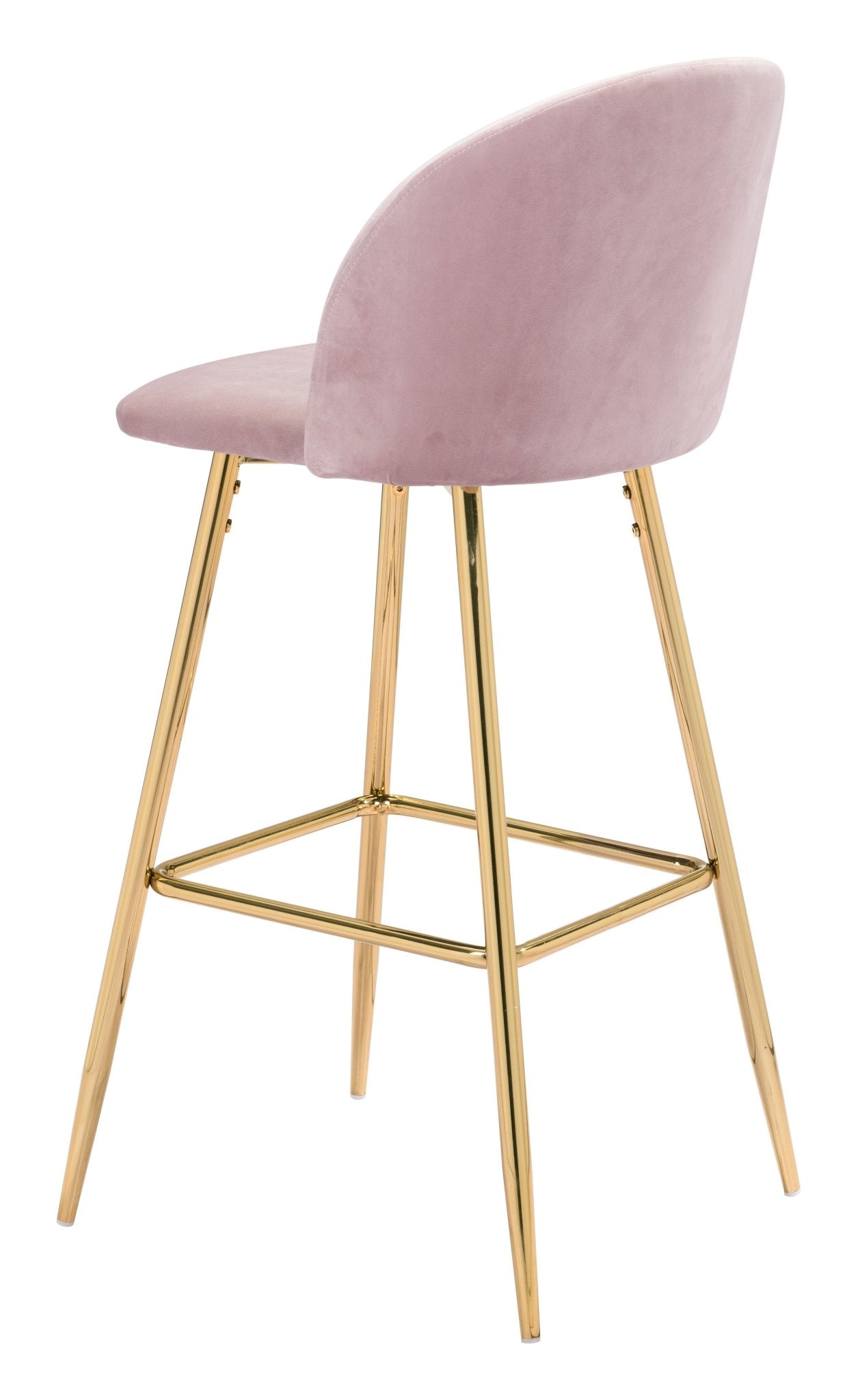 Cozy Barstool Pink & Gold - Cozy Roots Decor