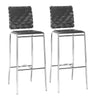Criss Cross Barstool (Set of 2) Black - Cozy Roots Decor