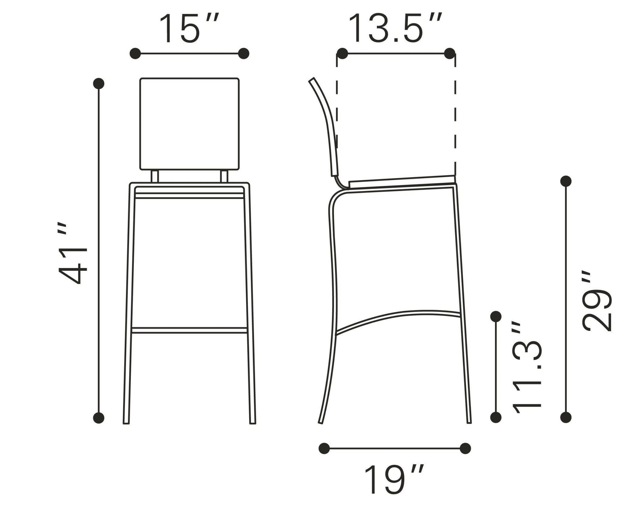 Criss Cross Barstool (Set of 2) Black - Cozy Roots Decor