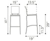 Criss Cross Barstool (Set of 2) Black - Cozy Roots Decor
