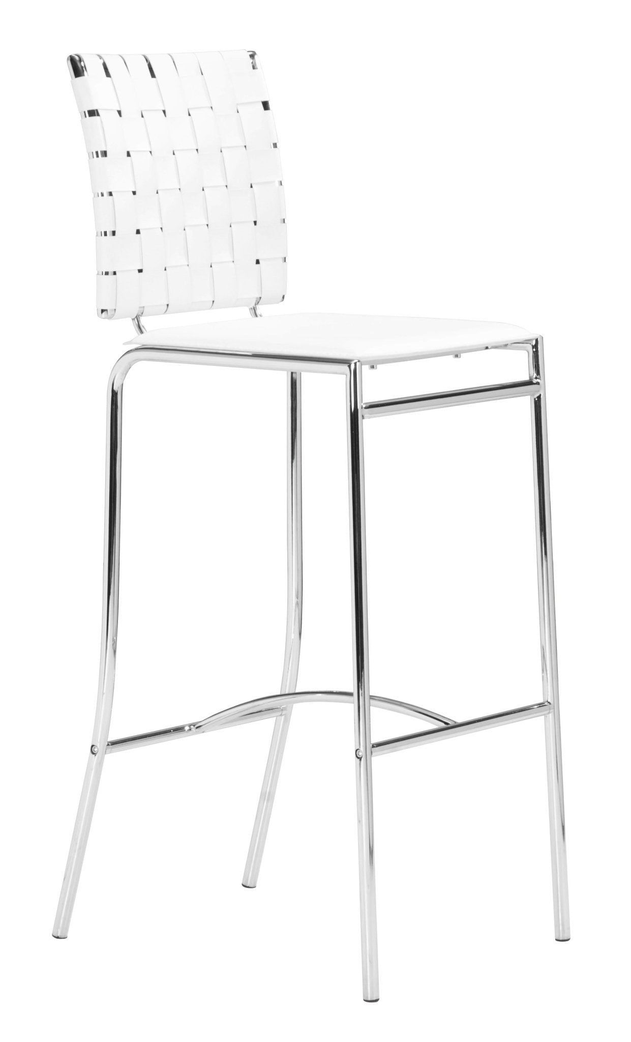 Criss Cross Barstool (Set of 2) White - Cozy Roots Decor