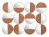 Cycle Round Mirror Gold & Walnut - Cozy Roots Decor