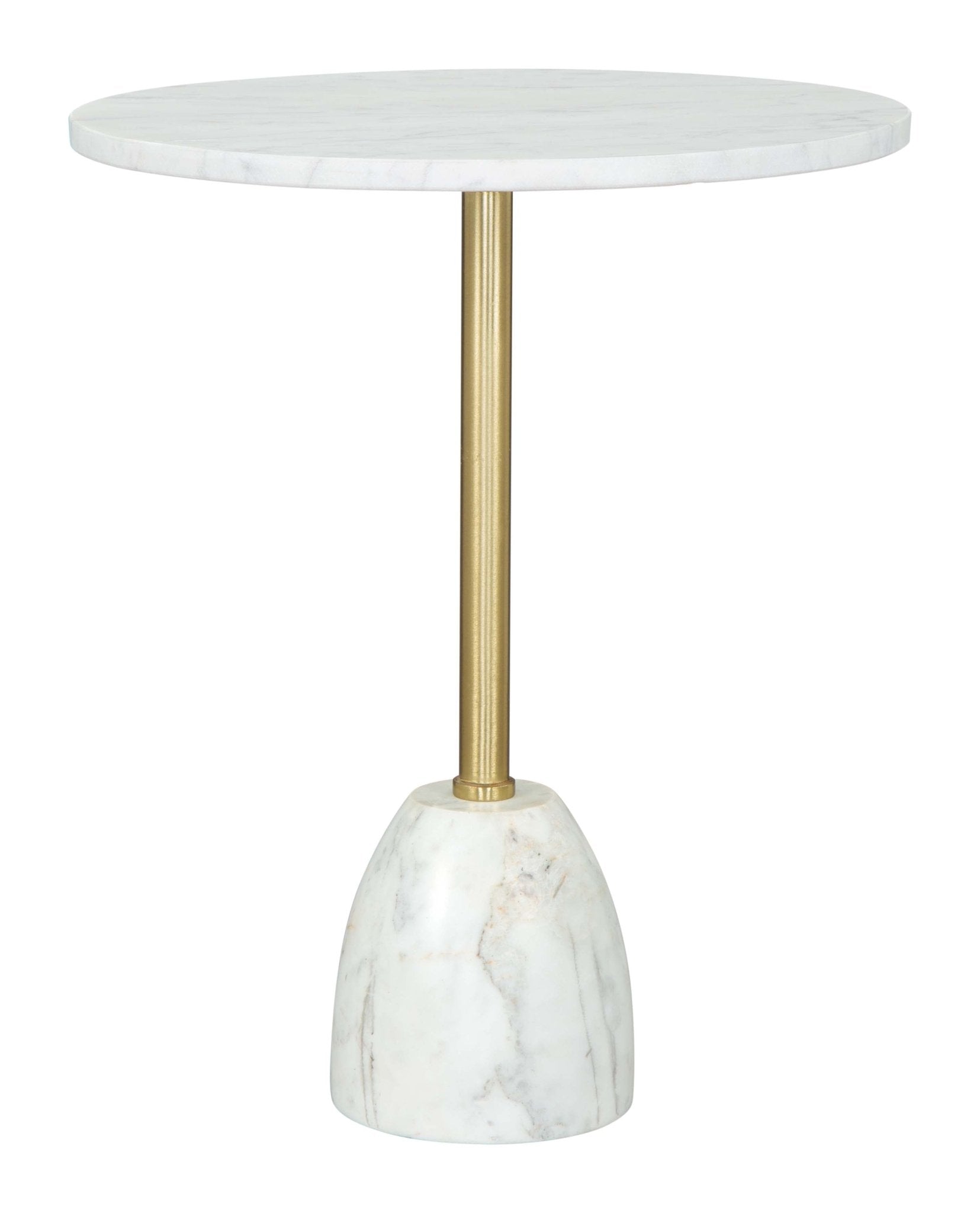 Cynthia Side Table White & Gold - Cozy Roots Decor
