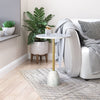 Cynthia Side Table White & Gold - Cozy Roots Decor