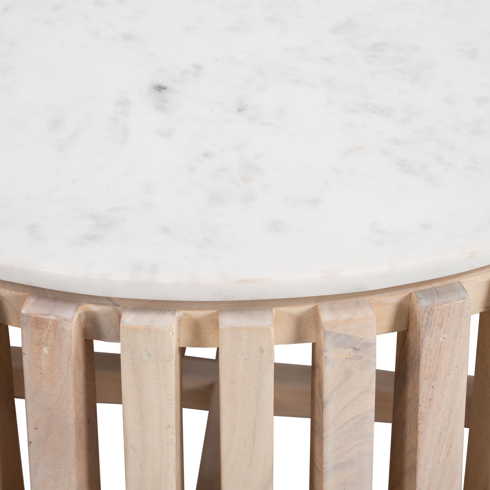 Cyprus Coffee Table White & Natural - Cozy Roots Decor