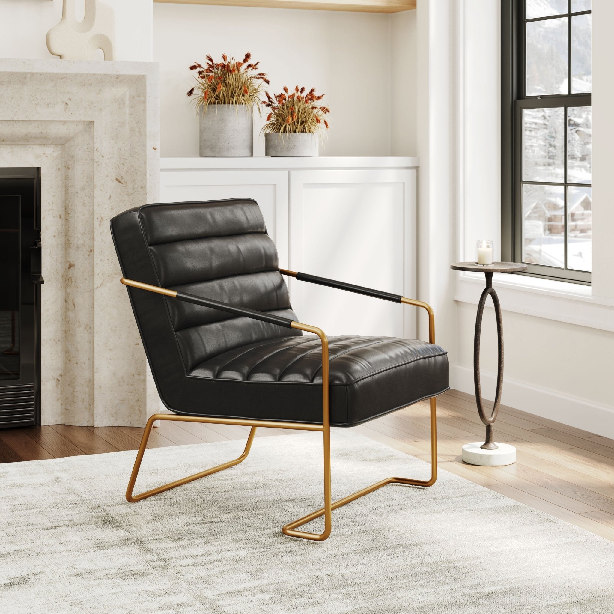 Dallas Accent Chair Vintage Black - Cozy Roots Decor