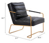 Dallas Accent Chair Vintage Black - Cozy Roots Decor