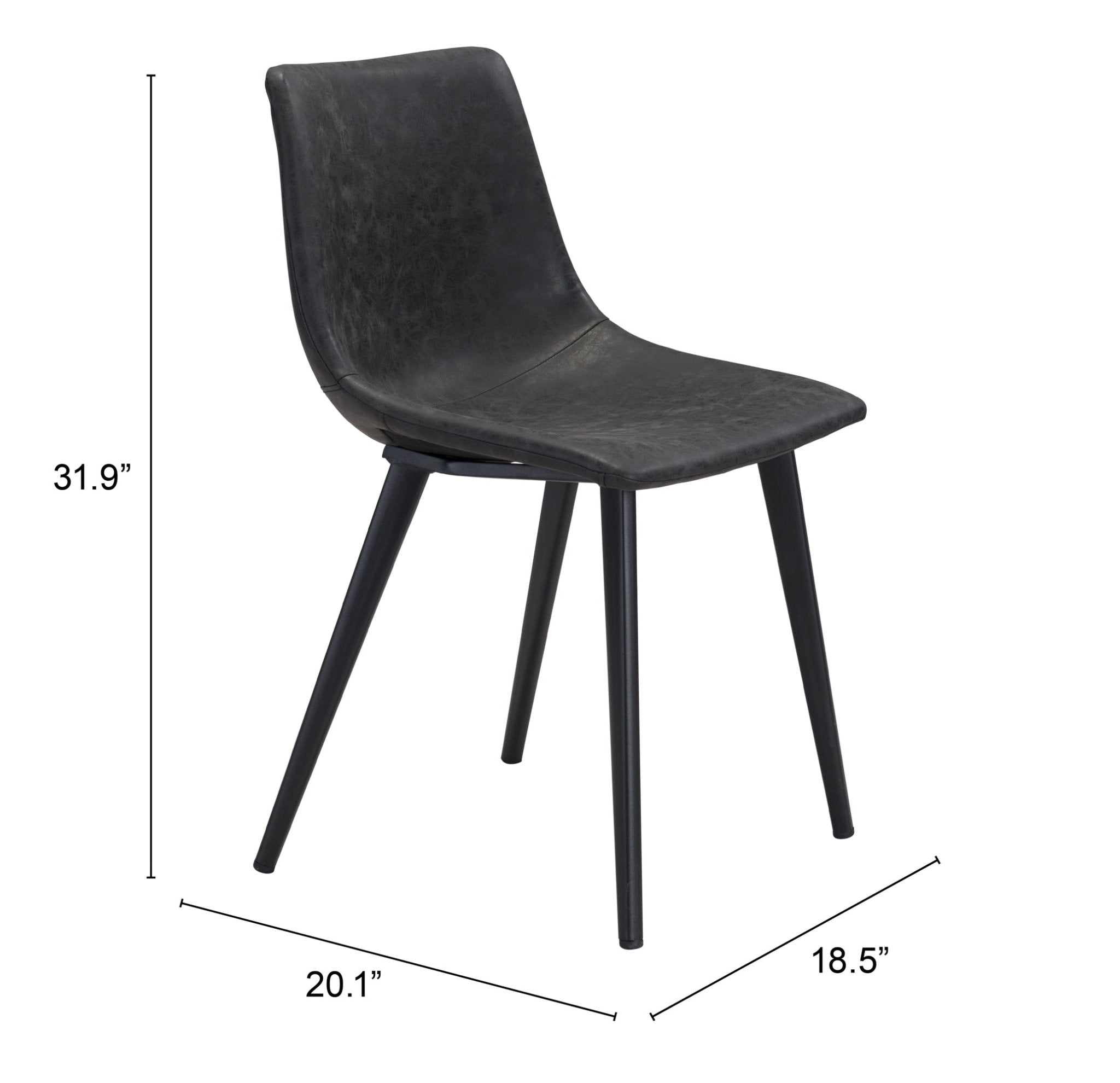 Daniel Dining Chair (Set of 2) Vintage Black - Cozy Roots Decor