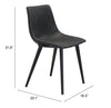 Daniel Dining Chair (Set of 2) Vintage Black - Cozy Roots Decor
