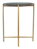 David Side Table Gray & Gold - Cozy Roots Decor