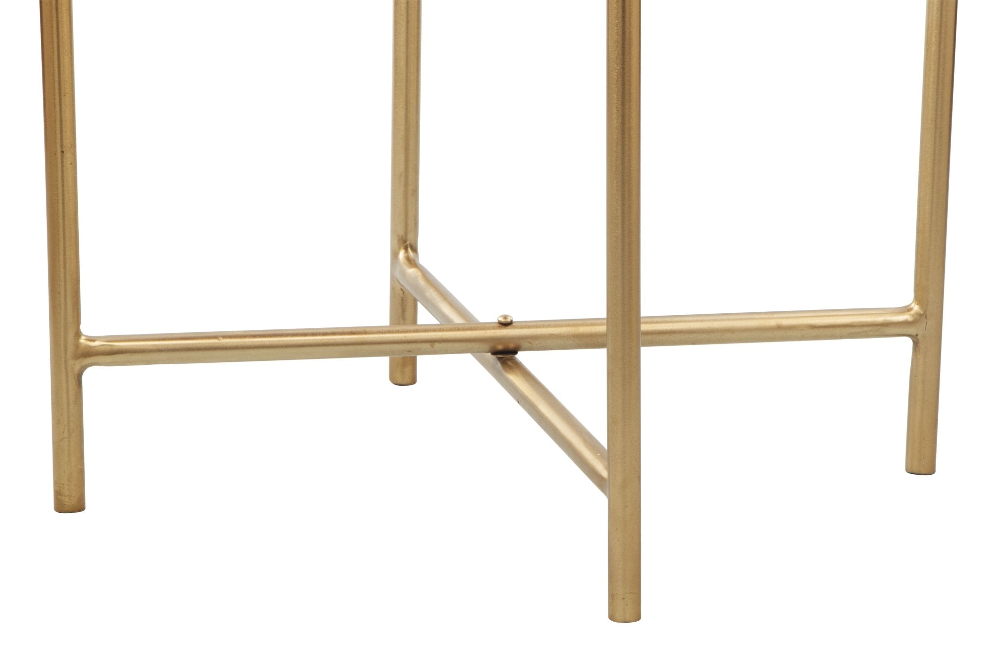 David Side Table Gray & Gold - Cozy Roots Decor