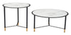 Davis Coffee Table Set (2 - Piece) White & Black - Cozy Roots Decor