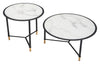 Davis Coffee Table Set (2 - Piece) White & Black - Cozy Roots Decor