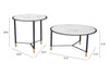 Davis Coffee Table Set (2 - Piece) White & Black - Cozy Roots Decor