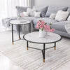 Davis Coffee Table Set (2 - Piece) White & Black - Cozy Roots Decor