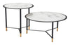 Davis Coffee Table Set (2 - Piece) White & Black - Cozy Roots Decor