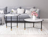 Davis Coffee Table Set (2 - Piece) White & Black - Cozy Roots Decor