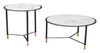 Davis Coffee Table Set (2 - Piece) White & Black - Cozy Roots Decor