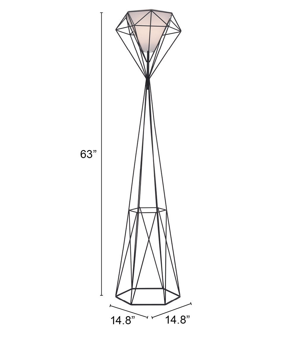 Delancey Floor Lamp Black - Cozy Roots Decor