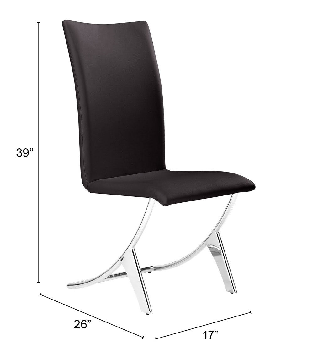 Delfin Dining Chair (Set of 2) Espresso - Cozy Roots Decor