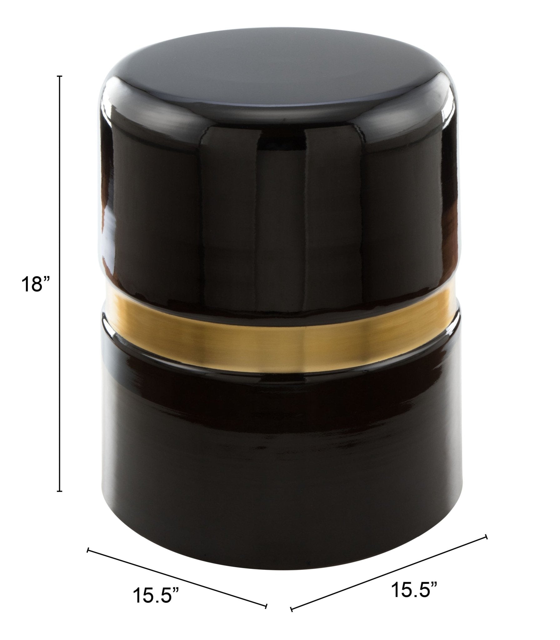 Density Side Table Black & Gold - Cozy Roots Decor