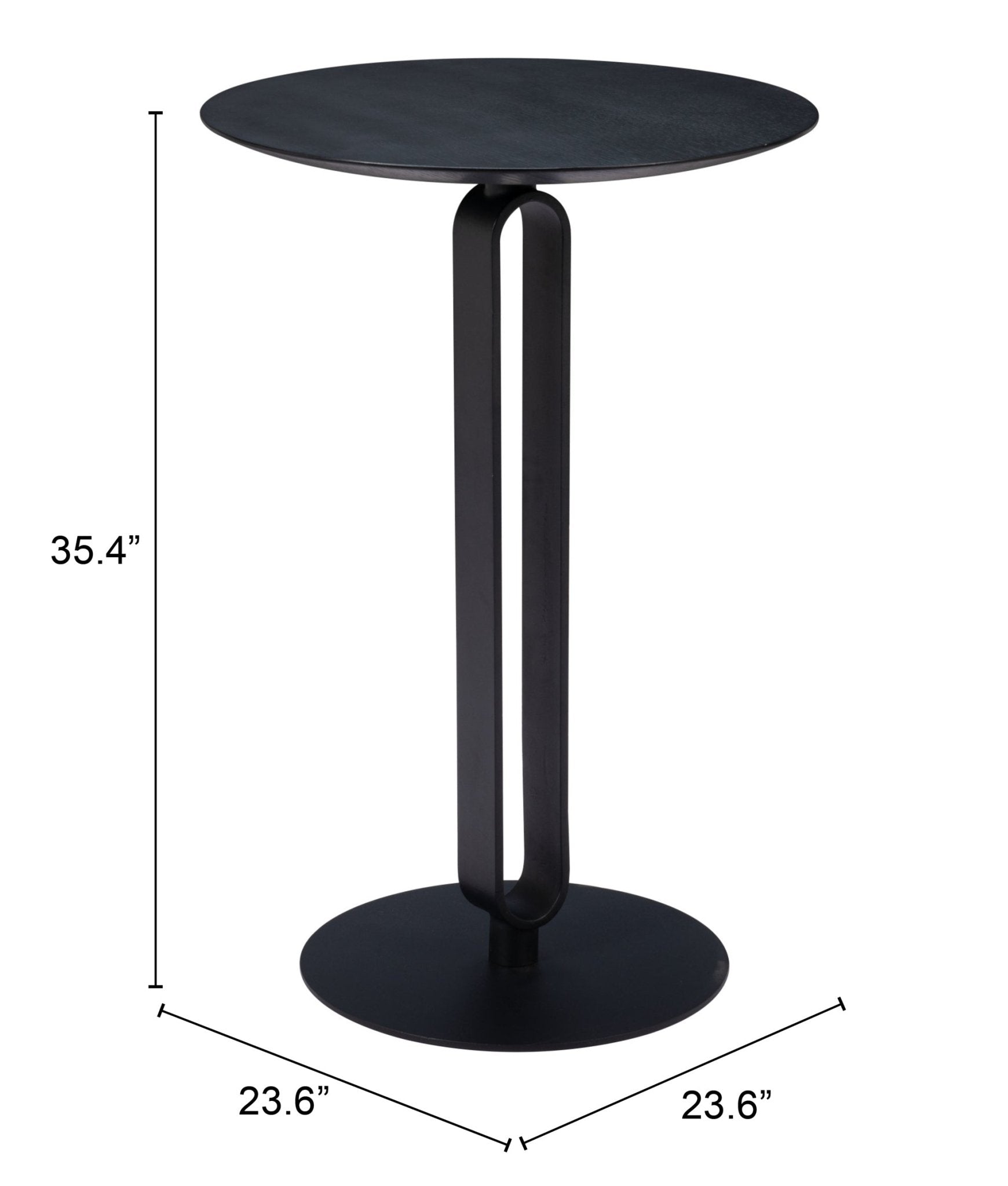 Derry Counter Table Black - Cozy Roots Decor