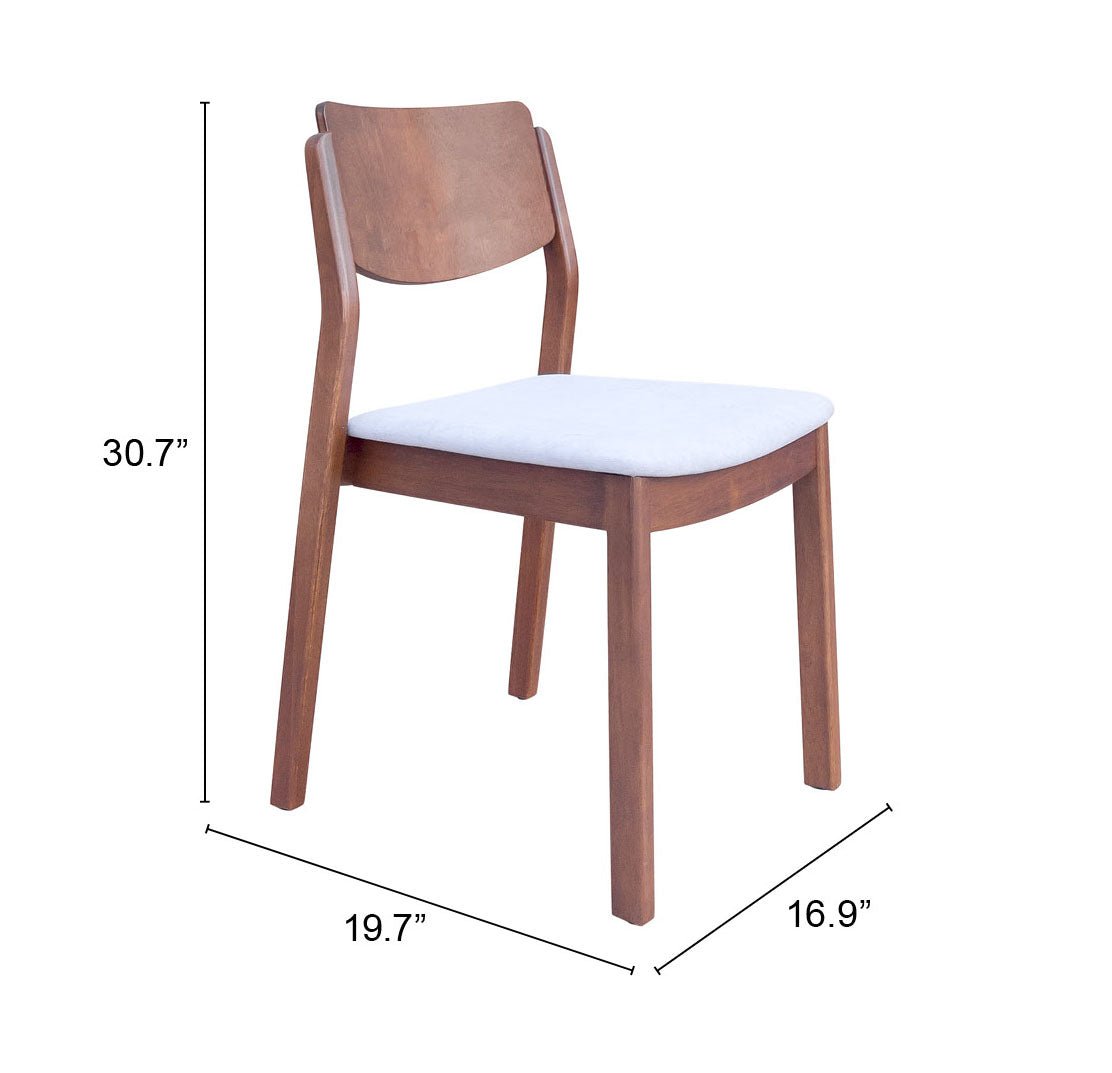Desdamona Dining Chair (Set of 2) Light Gray & Walnut - Cozy Roots Decor