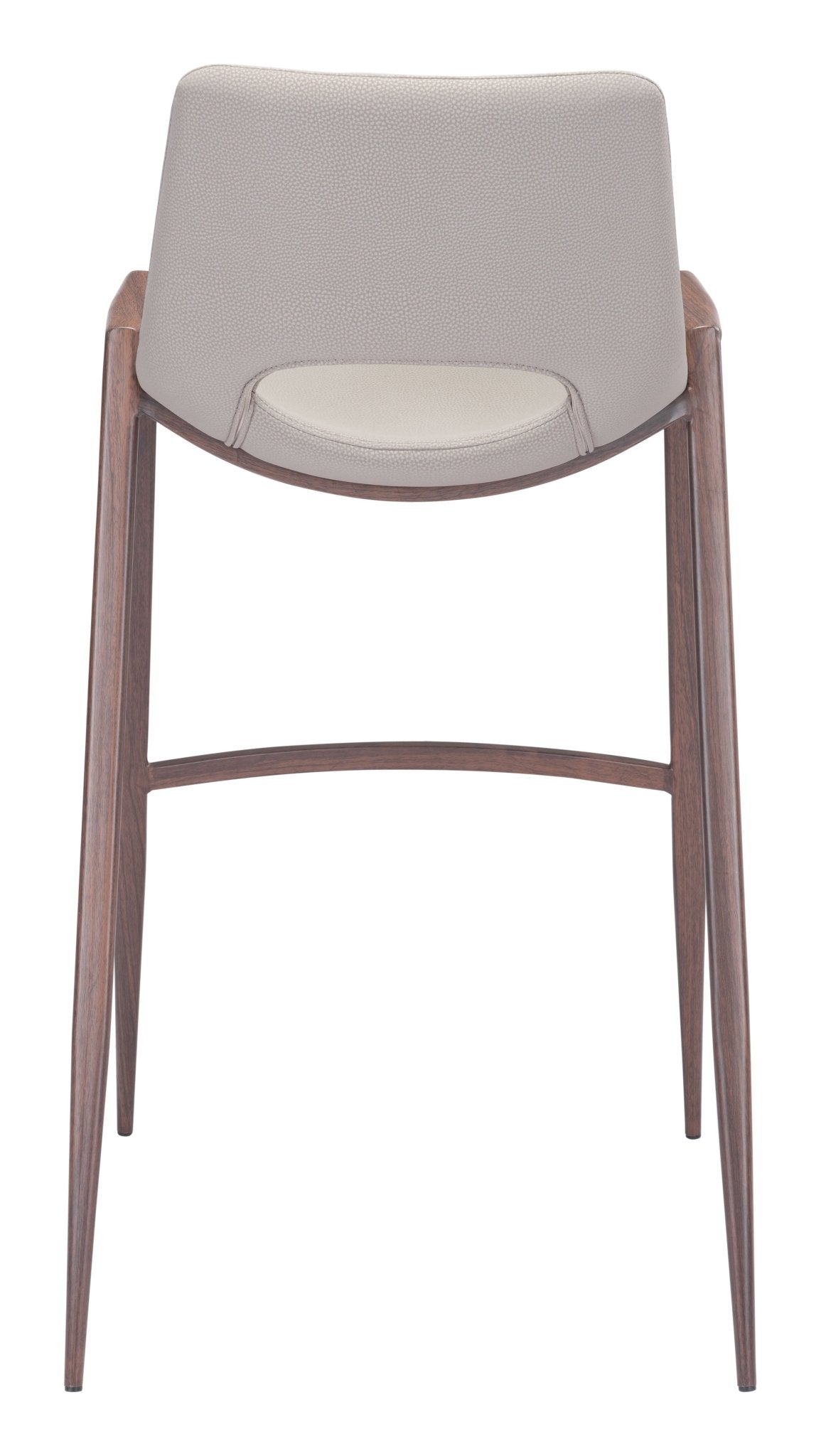 Desi Barstool (Set of 2) Beige & Walnut - Cozy Roots Decor