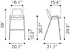 Desi Barstool (Set of 2) Beige & Walnut - Cozy Roots Decor