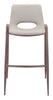Desi Barstool (Set of 2) Beige & Walnut - Cozy Roots Decor