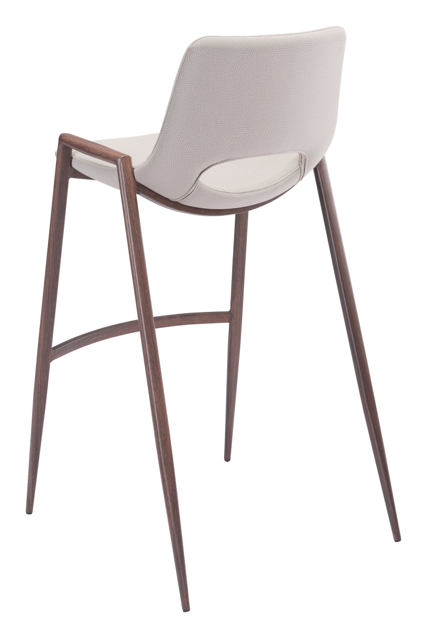 Desi Barstool (Set of 2) Beige & Walnut - Cozy Roots Decor