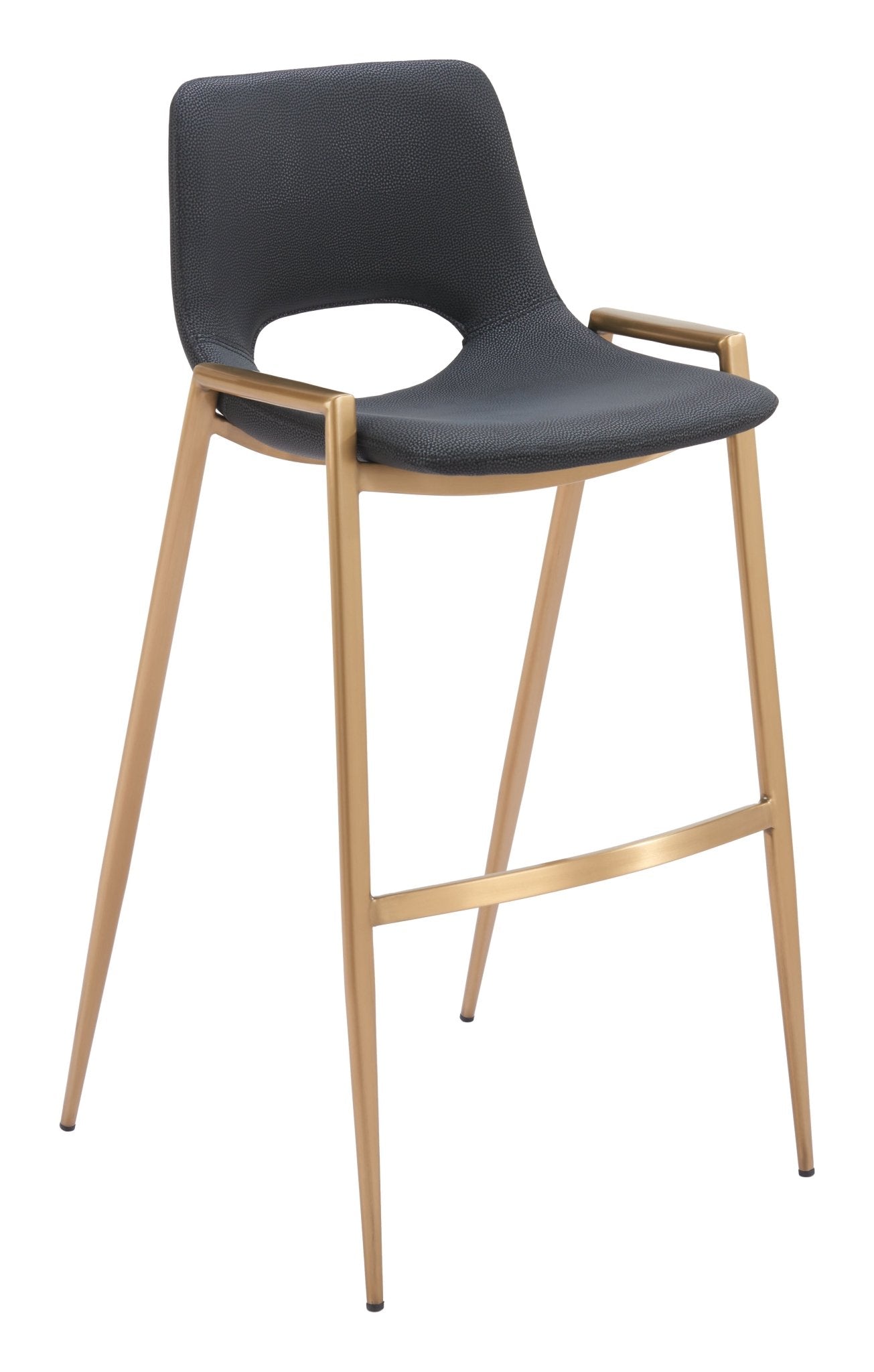 Desi Barstool (Set of 2) Black & Gold - Cozy Roots Decor