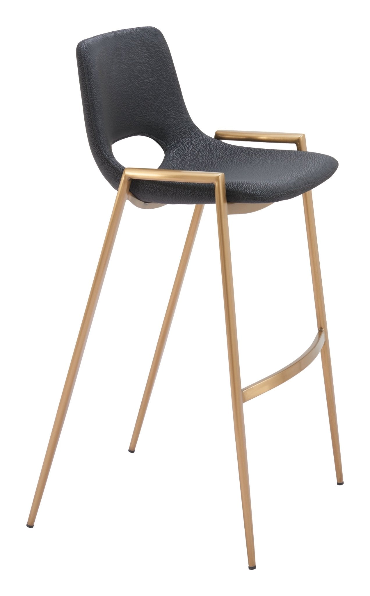 Desi Barstool (Set of 2) Black & Gold - Cozy Roots Decor